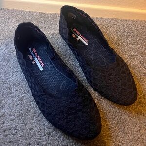 Women’s Skechers Cleo Honeycomb Wide Fit Ballet Flats Size 8.5 Black